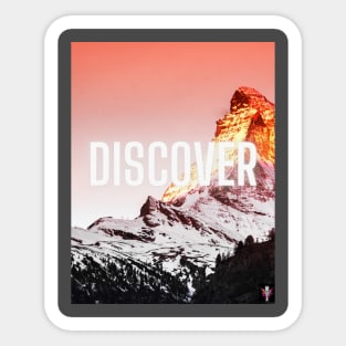 Discover Swiss Alps Motivational Art Sticker